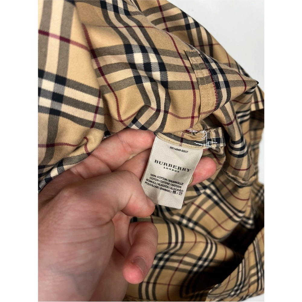 Burberry Tan Plaid Mini Dress - Picture 7 of 8